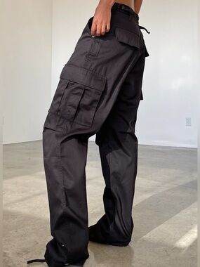 Local European Black Cargo Pants